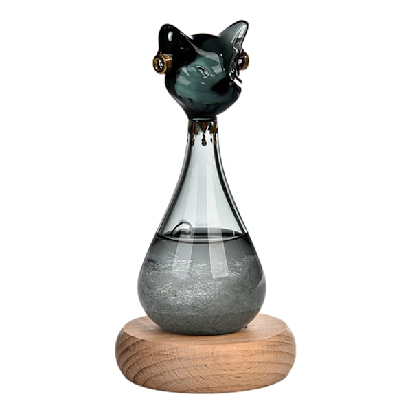 Väderprediktor Kattflaska Svart Ergonomisk Robust Glas Väderprediktor för Vardagsrum Kök