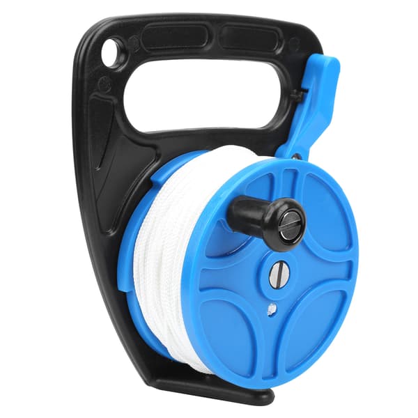 Diving Reel MultiPurpose Portable Diving Equipment with Handle Buckle Combination 289FT (Blue)