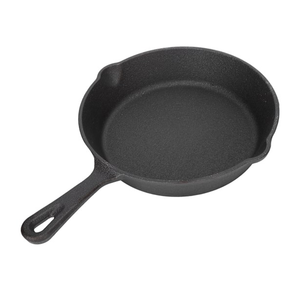 Gjutjärnspanna Jämn värmespridning Gjutjärn Förkryddat Lättlagad Gjutjärnspanna för grillugn Broiler 20cm/7.9in