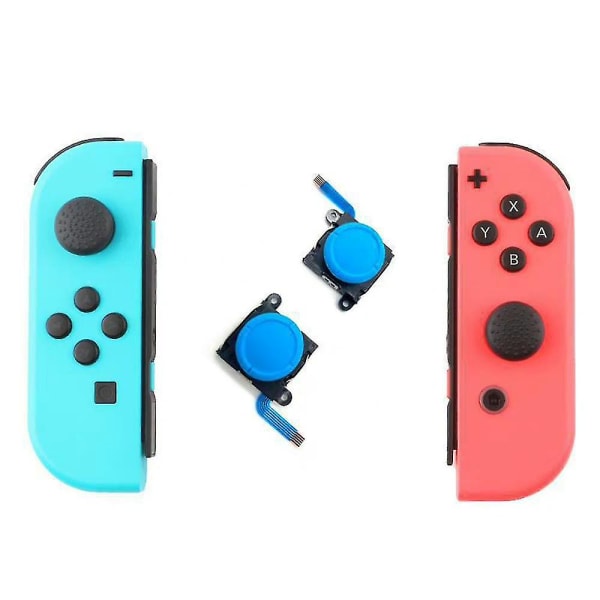 3d Analog Håndtak Joystick Tommelpinne erstatningsvippe for Nintendo Switch / Switch Lite red and blue