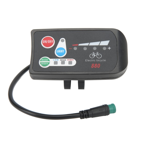 Electric Bicycle Display ABS Lightweight LED Display Meter With Waterproof Connector for Modification 36V