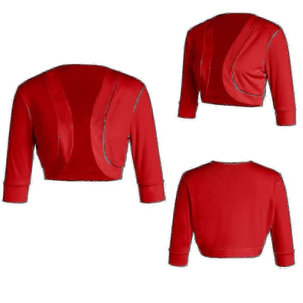 Sommer åben front camisole til kvinder i blødt stof Red M