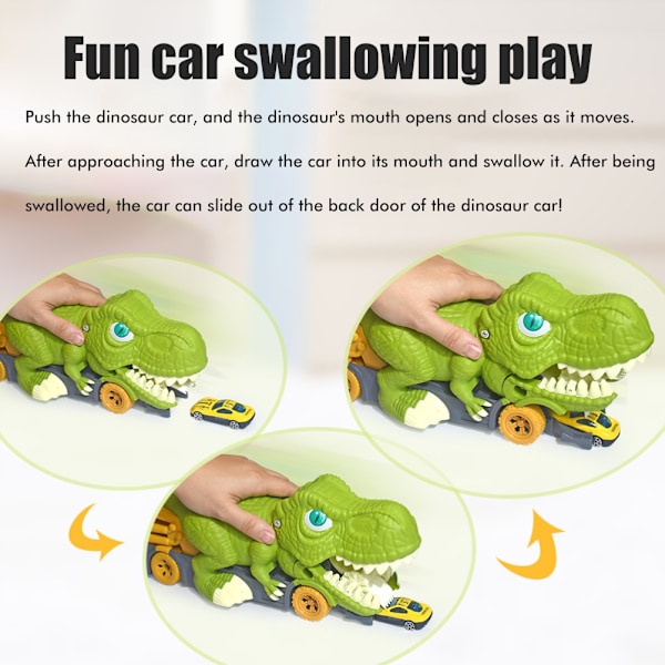 Dinosaur Truck Lekebiler for barn Stor Dinosaur Truck Dinosaur Transport Truck Lekesett Trekkbil Bursdagsgaver for gutter Jenter