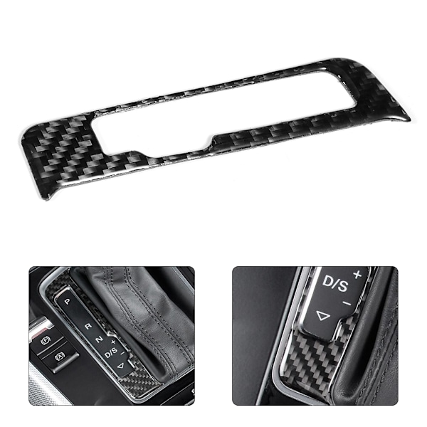 Kulfiber Gearshift Panel Dekorationssticker Kit Passer til Audi A4 B8 A5 Q5