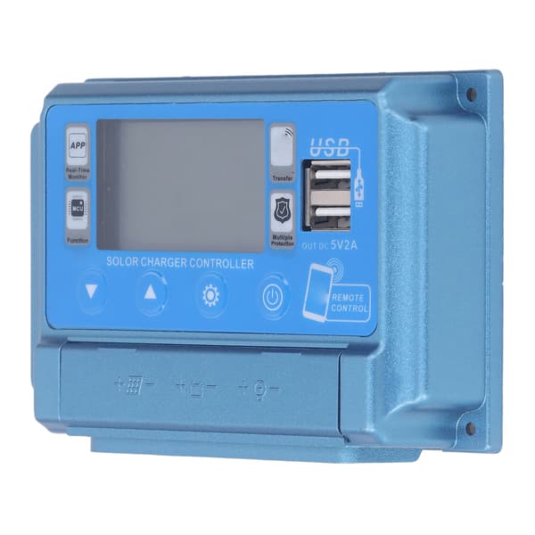 MPPT Solar Charge Controller 12V 24V 36V 48V 60V Selvadapterende Dobbelt USB Fotovoltaisk Panelregulator med Bluetooth 30A