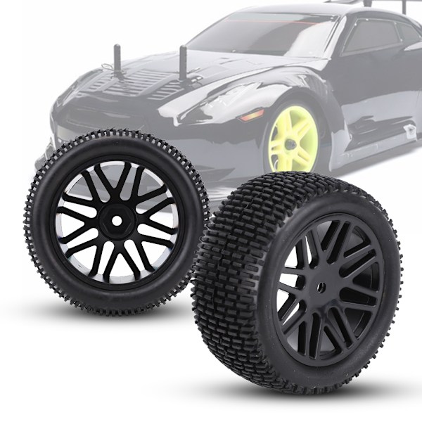 4 st Däck Däckmodifieringstillbehör Ersättning 85 mm för Universal 1/10 RC Bil Svart