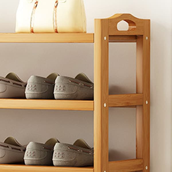 Multi-Layer Shoe Rack Thickened Bamboo Durable Large Capacity Shoe Rack for Dorm 5 Layers, 70cm/27.6in Length