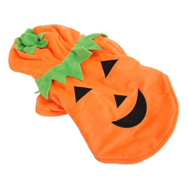 Halloween pumpa hundkläder Söt varm hunddräkt för medelstora hundar Höst Vinter Orange XL