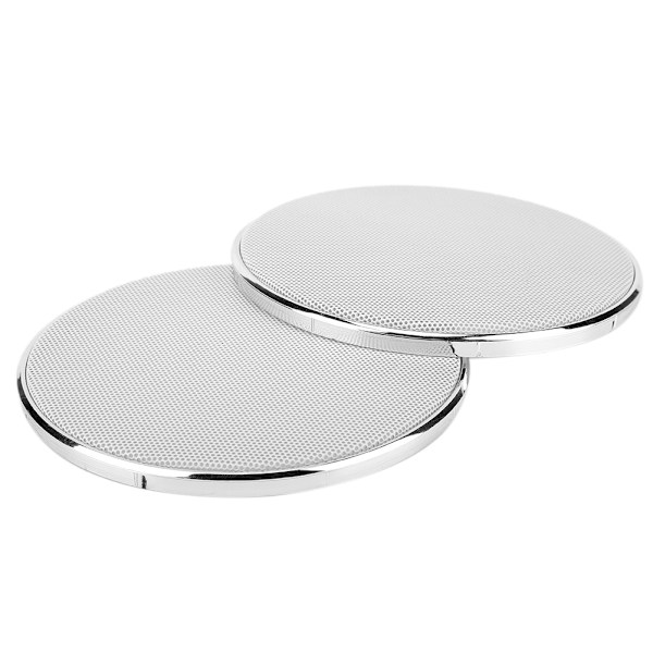 5-tommer plastram hvid mesh bilhøjttaler Grill Guard Protector Cover (2 stk)