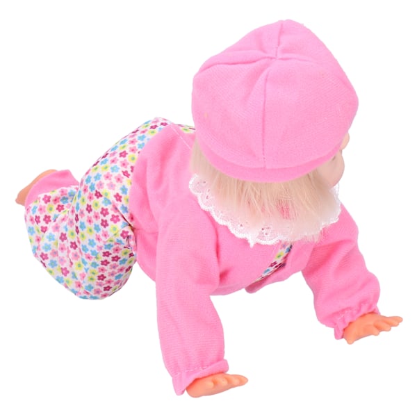 Verklighetstrogna Söt Babydocka Elektrisk Smart Skrattande Krypdocka Simulering Barnleksak11.5in L Girl