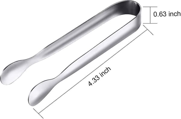 12 stykker sukkertænger istænger mini serveringstænger i rustfrit stål (guld, 10 cm)
