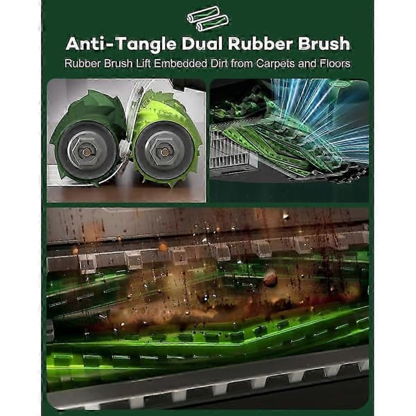 Tilbehør til iRobot Roomba Max 705 Combo/706 Combo robotstøvsuger, hovedbørster, filtre, sidebørster, støvposer Edition 0331