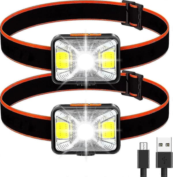 Kraftig pandelampe, USB-genopladelig pandelampe LED 5 lystilstande