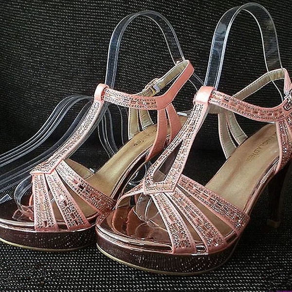 10 kpl/5 paria akryyli kirkkaat sandaalikengät näyttöjalusta Sisäosat pidikkeet kenkäteline Kengäntuki naisten kenkiin
