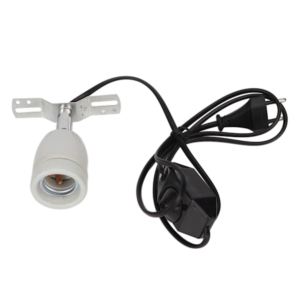 Reptil Keramisk Varmelampeholder E27 400W Drejelig Keramisk Varmelampefod med Strømbryder 110‑220V EU-stik