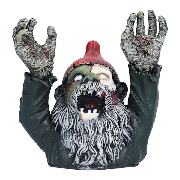 Zombie dværg havefigur Skulptur Ond skræmmende udendørs Halloween dekoration pynt