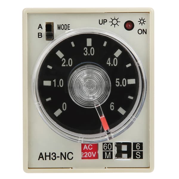 Forsinkelsestidsrelæ Mini Multi Tidsperiode Justerbar A B Mode AH3 NC AC220V 50/60Hz