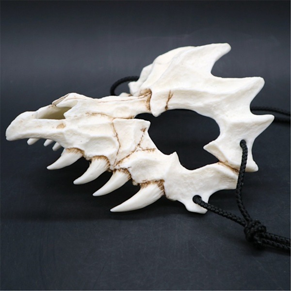 Halloween Cosplay Hartsimaske Japanilainen Lohikäärmejumalan Maske Eläinteemallinen Juhla Eläinten Luuranko Puolimaske