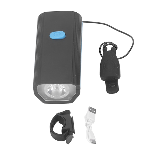 Sykkelfrontlys USB Oppladbar Sikker Vanntett Lys LED-sykkelhodelykt med 120db høyttaler for utendørs sykling