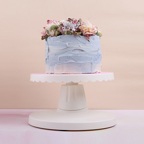 Kakkujalusta Kääntyvä Alusta Pyörivä Pohja Liukumaton Kakun Koristelualusta DIY Keittiön Leivontavälineet (Pyörivän Alustan Halkaisija 23 cm)