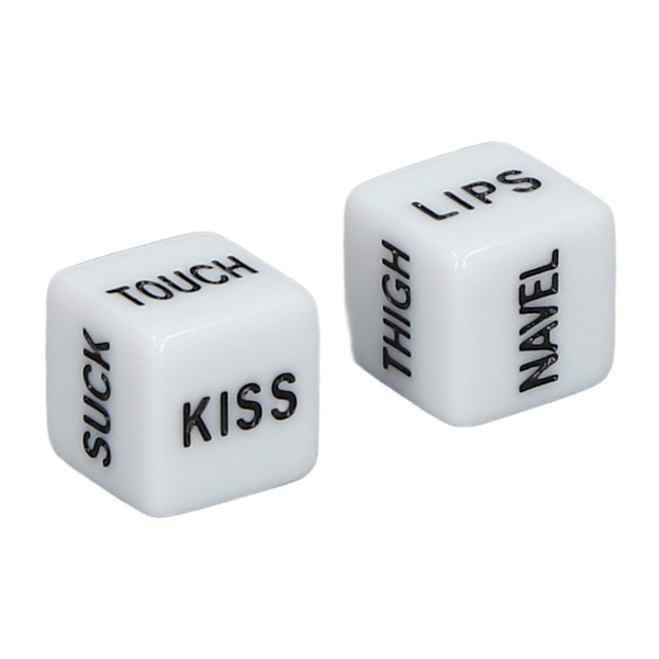 2 stk morsomme engelske par terninger Valentinsdag bryllupsjubileum Actiondel Spillet terninger 0,6 tommer