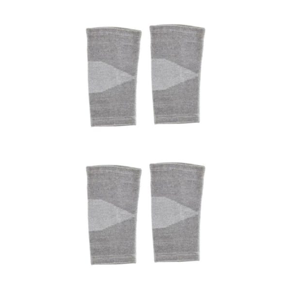 1/2 1 Par Bambu Tyg Knä Kompressionsärmar Elastiskt Knä Grey L 2PCS