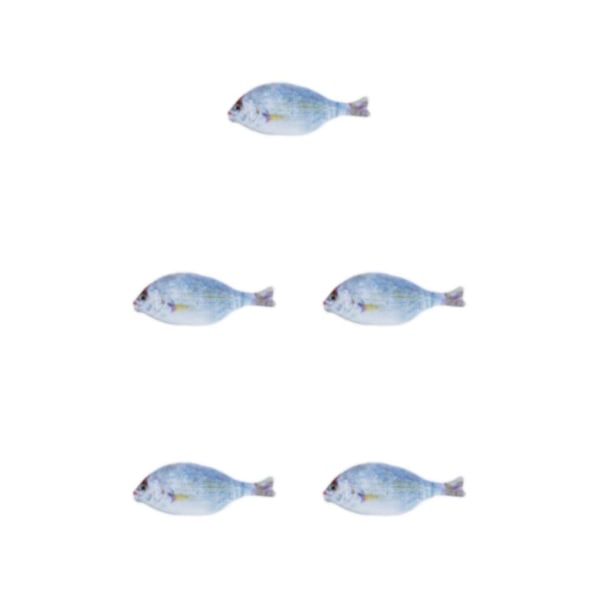 1/5 Cloth Creative Simulation Fish Case Lämplig storlek silver 5Set