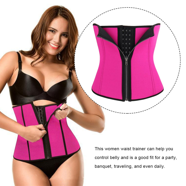 1/2/3 Kvinnor För Dragkedja Waist trainer Push up Väst Mage Red M 1 Pc