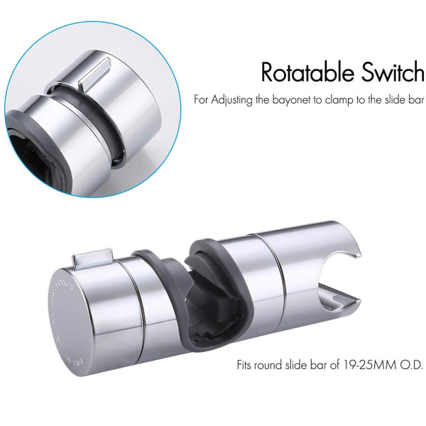 2st Duschstång Skjut Badrum Dusch Duschhuvud Hållare Fäste 2pcs