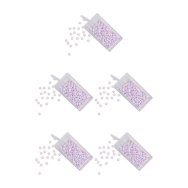 1/2/3/5 Beads DIY Smycken Retro Craft Kit Etniskt för hantverksmärke purple 3mm 5Set