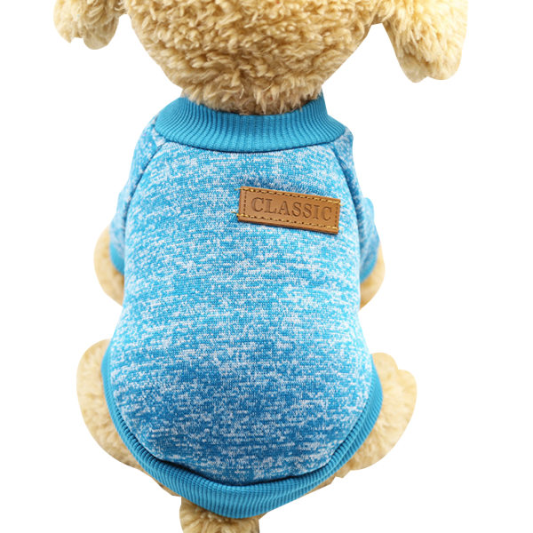 Pet Coat Hund Jacka Vinterkläder Valp Cat Sweater Coat blue S