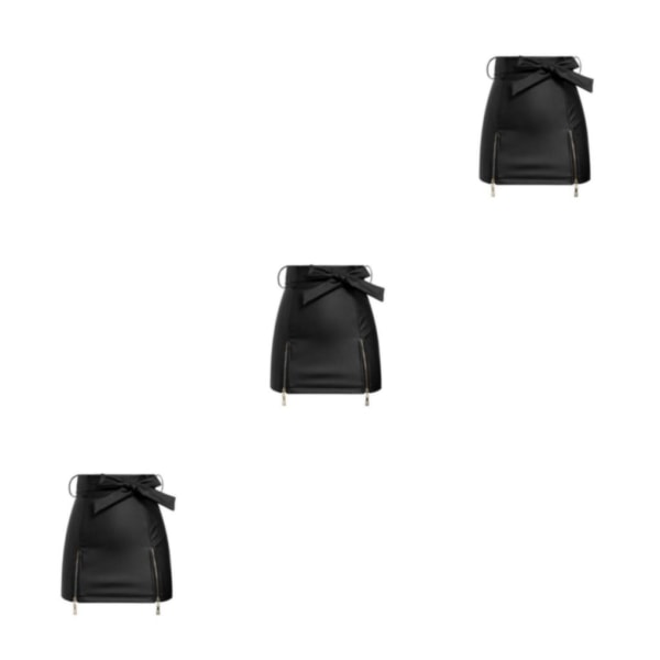 1/2/3/5 Kvinnor Sommar High Waist Kjol Flickor Bankett Strandkjolar Black XL 3PCS