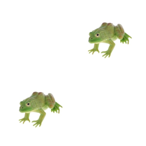 1/2/3/5 Realistiska djurfigursimuleringsmodeller i plast Bullfrog cyan 2PCS