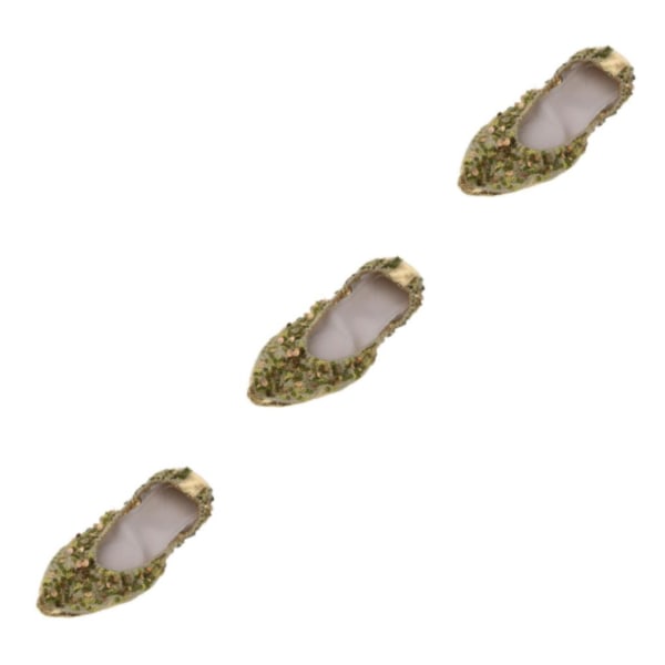 1/2/3/5 Kvinnor Tjej Magdansskor Non- För slip Soft Soles Gold L 3Set