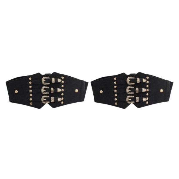 1/2 Retro Dam midjebälte Casual Alloy Spänne Mode Klänning Gold 2Set