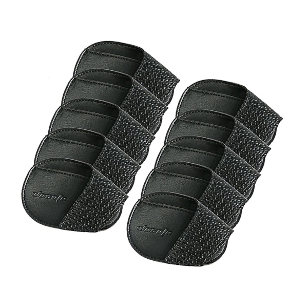 1/2/3 För Golf Head Covers PU Portabelt skydd för idrottare Black Small 10 Pcs 1Set