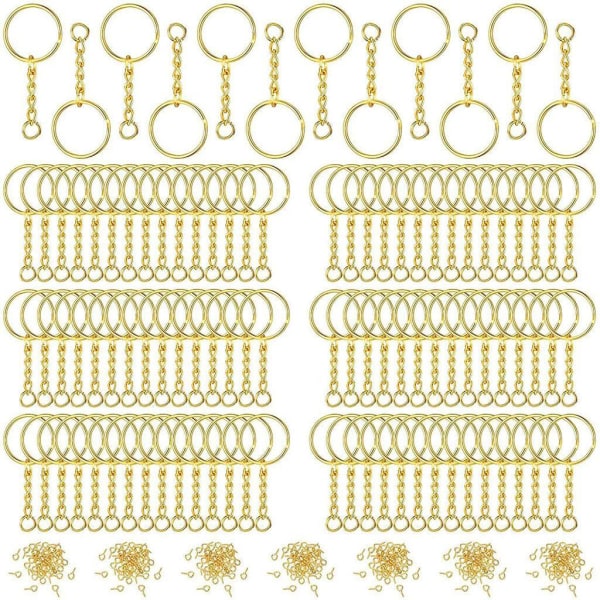 1/2/3/5 360 st Nyckelringar Ringar DIY Open Split Jump Ring Silver Gold 16x15x2.0cm 5Set