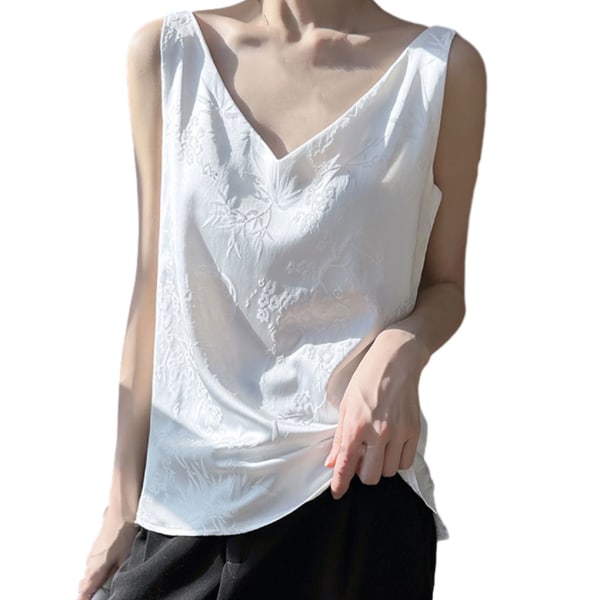 1/2/3 Snyggt ärmlöst linne för vuxna kvinnor - Topp sommar A36 White S 1 Pc