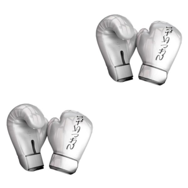 1/2/3 Premium boxningsträningshandskar Sparring Muay Fight White 8oz 2PCS