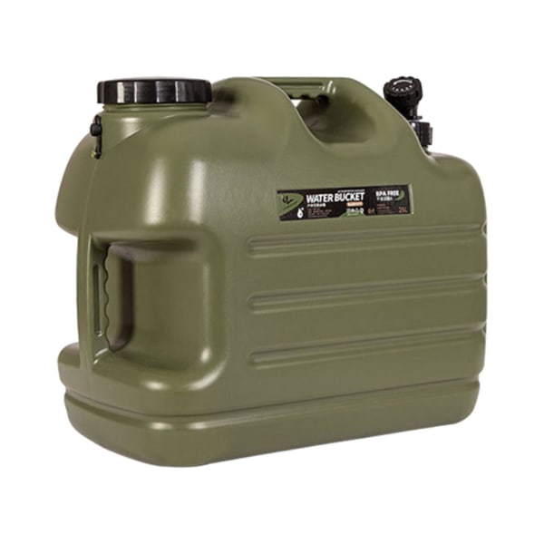 Nödvattentank Bärbar vattenmatsal med Army Green 25L