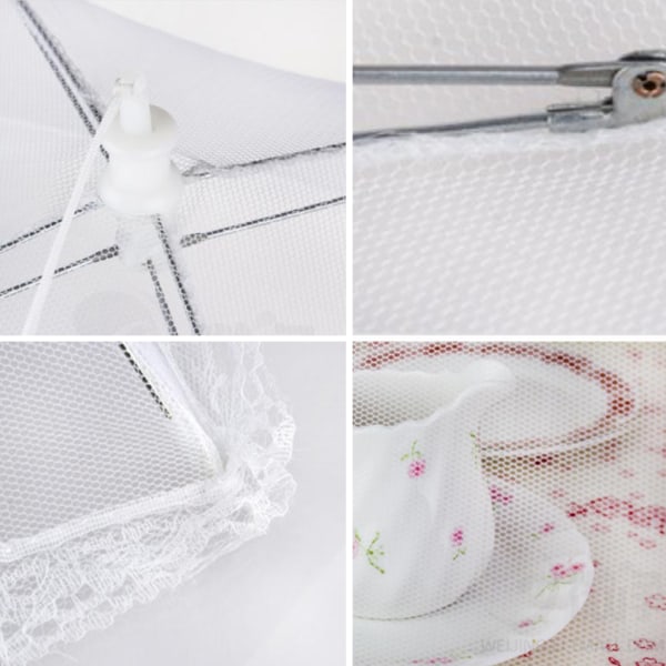 2st Folding Food Mesh Cover Tält Hemmabord Kök Cover 2pcs