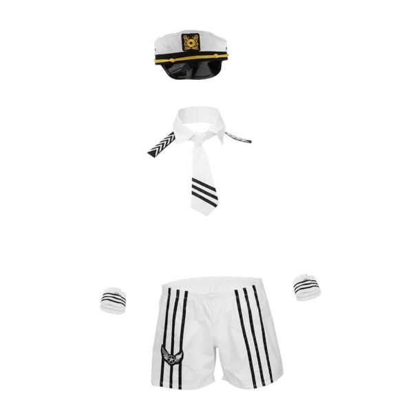 Sexig sjömansmarinuniform för män för rollspel Cosplay-kostymfest
