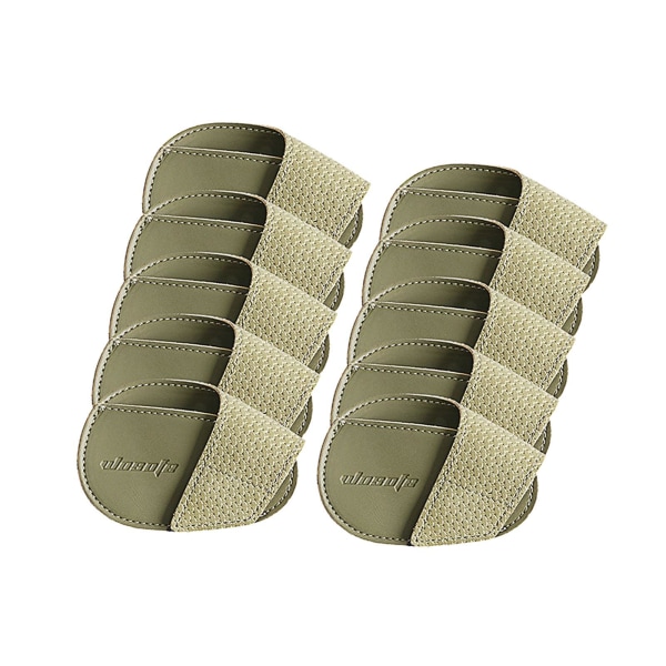 1/2/3 För Golf Head Covers PU Portabelt skydd för idrottare Green Small 10 Pcs 1Set