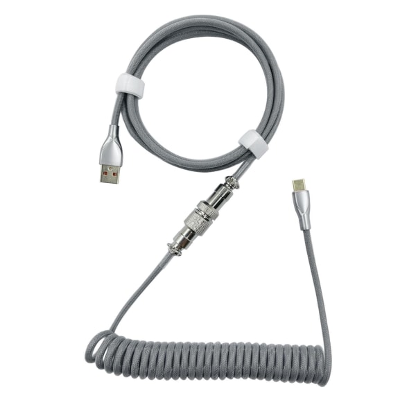 1/2/3 1,8M spolad kabeltråd Mini Micro USB för mekanisk Grey 1 Pc