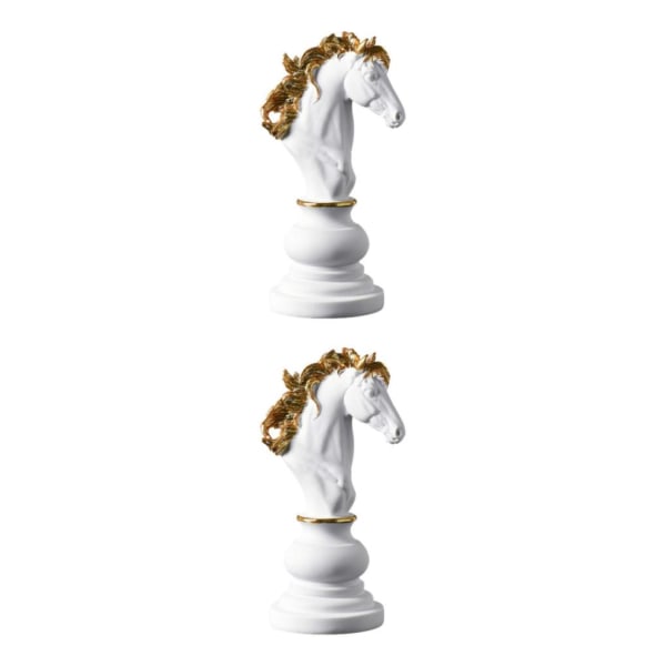 1/2/3 schackpjäser Staty Skulptur Hantverk Heminredningsbord Knight Small 2PCS