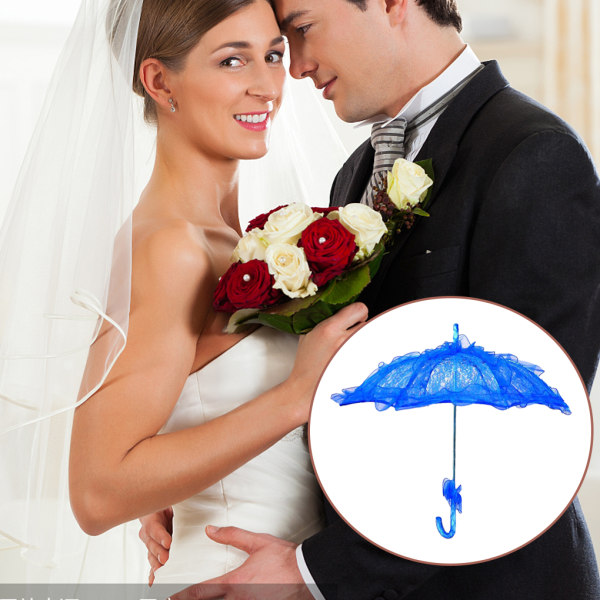 Spets paraply bröllop paraplyer Vintage bruddekoration Blue 3f86 | Blue |  Fyndiq