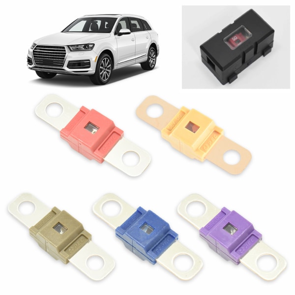 1/2/3/5 4 stycken plastisolator för högströmssäkring bred blue100A 8*4CM,4pcs 1 Pc