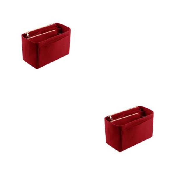 1/2/3/5 Blended Filt Insert Bags Bred applicering Bekväm och wine red M 26*15*14cm 2Set