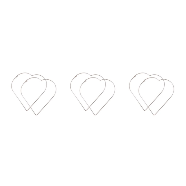 1/2/3/5 2 delar kvinnor örhänge enfärgad ersättning damer Heart Shape Silver 3PCS