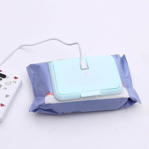 1/3 USB Elektrisk Baby Warmer Bärbar Baby Wipes Värmare för Light Blue 1 Pc
